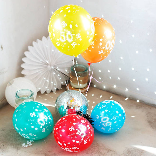 5 bunte Luftballons
