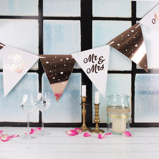 Wimpelkette Mr & Mrs