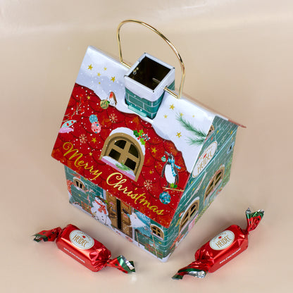 Häuschen Weihnachtswichtel mit Schokolade