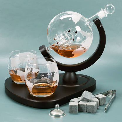 Deluxe Globe Decanter Set