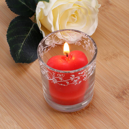 Kleine Herzkerze im Glas