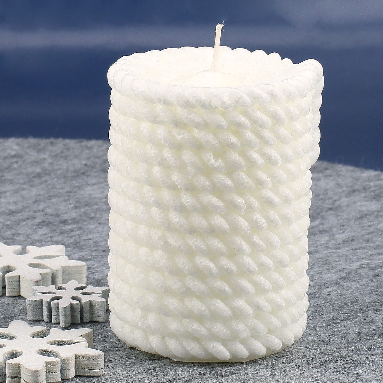 weiße Stumpenkerze