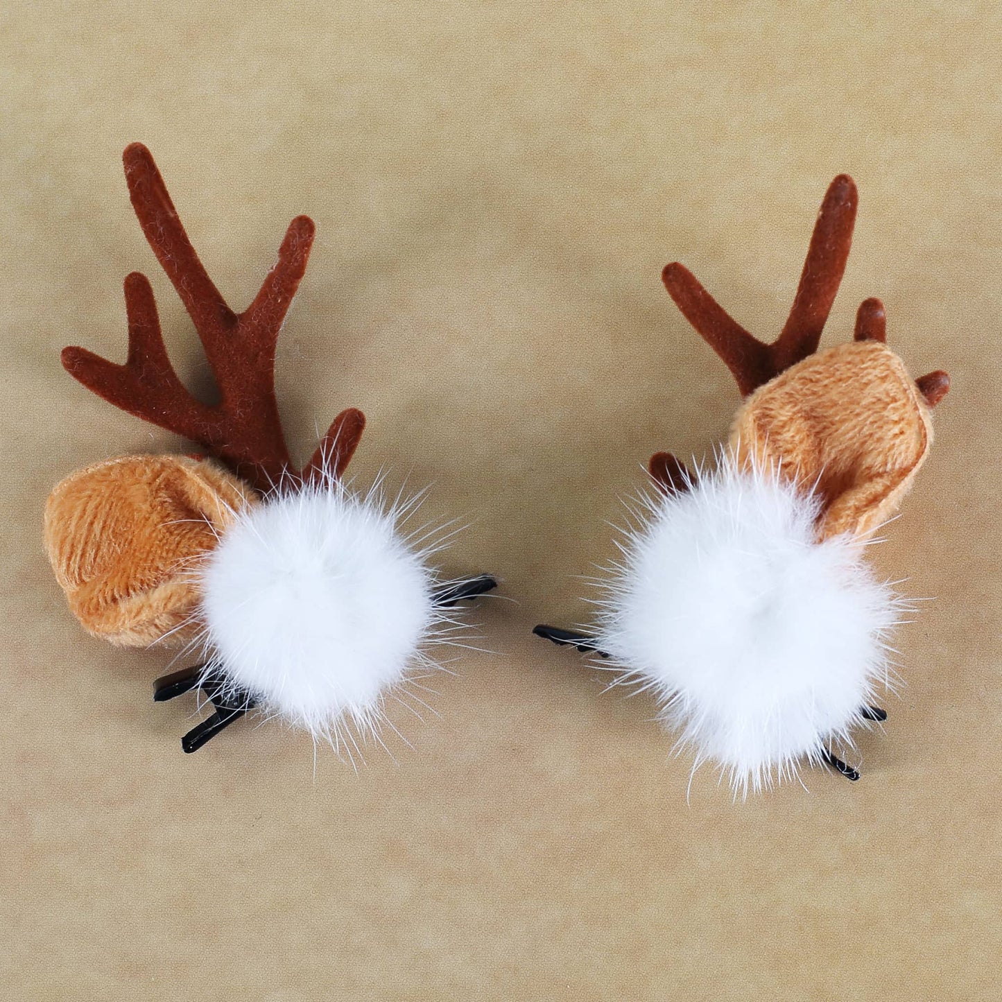 Rentier Haarklammern mit Plüsch