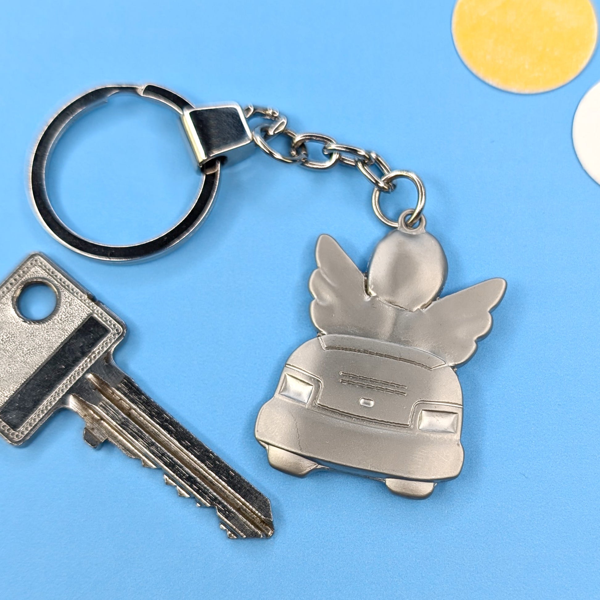 Rückansicht des Schlüsselanhängers – matt & schlicht