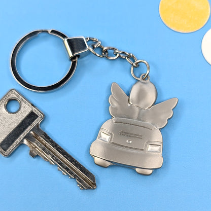 Rückansicht des Schlüsselanhängers – matt & schlicht