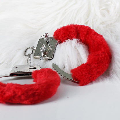 Größenverstellbare Plüsch-Handschellen