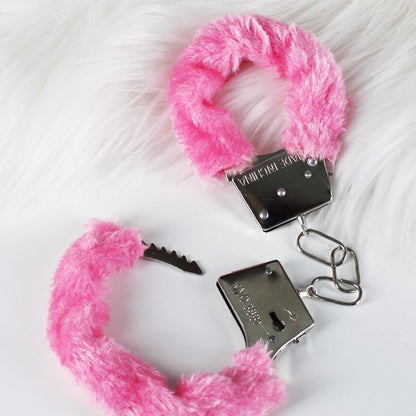 Größenverstellbare Plüsch-Handschellen