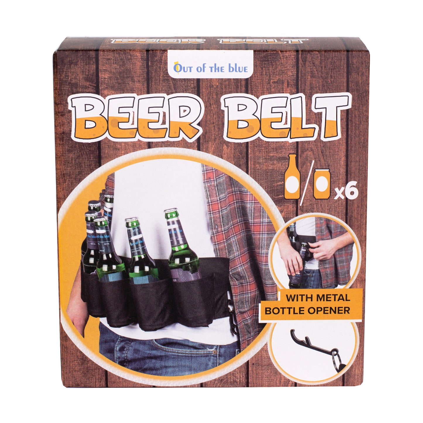 Verpackung des Biergürtels als lustiges Vatertagsgeschenk für Bierliebhaber