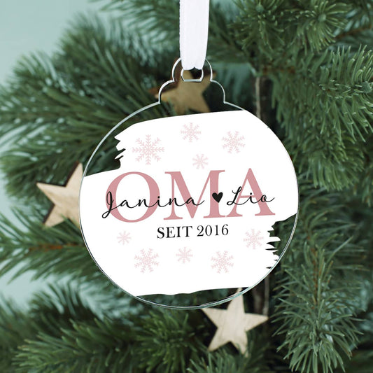 Weihnachtsschmuck für Oma mit Personalisierung