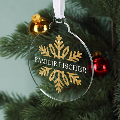 Acryl-Weihnachtsschmuck mit Druck von Name