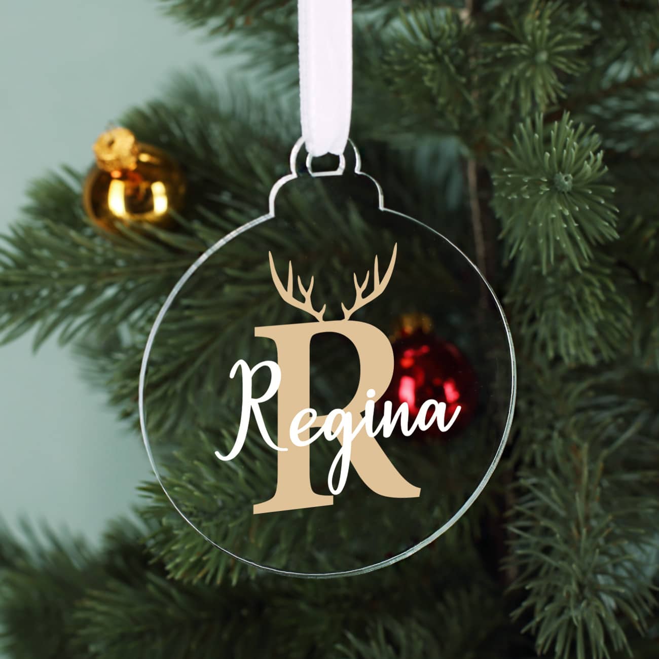 Acryl-Weihnachtsschmuck mit persönlichem Druck