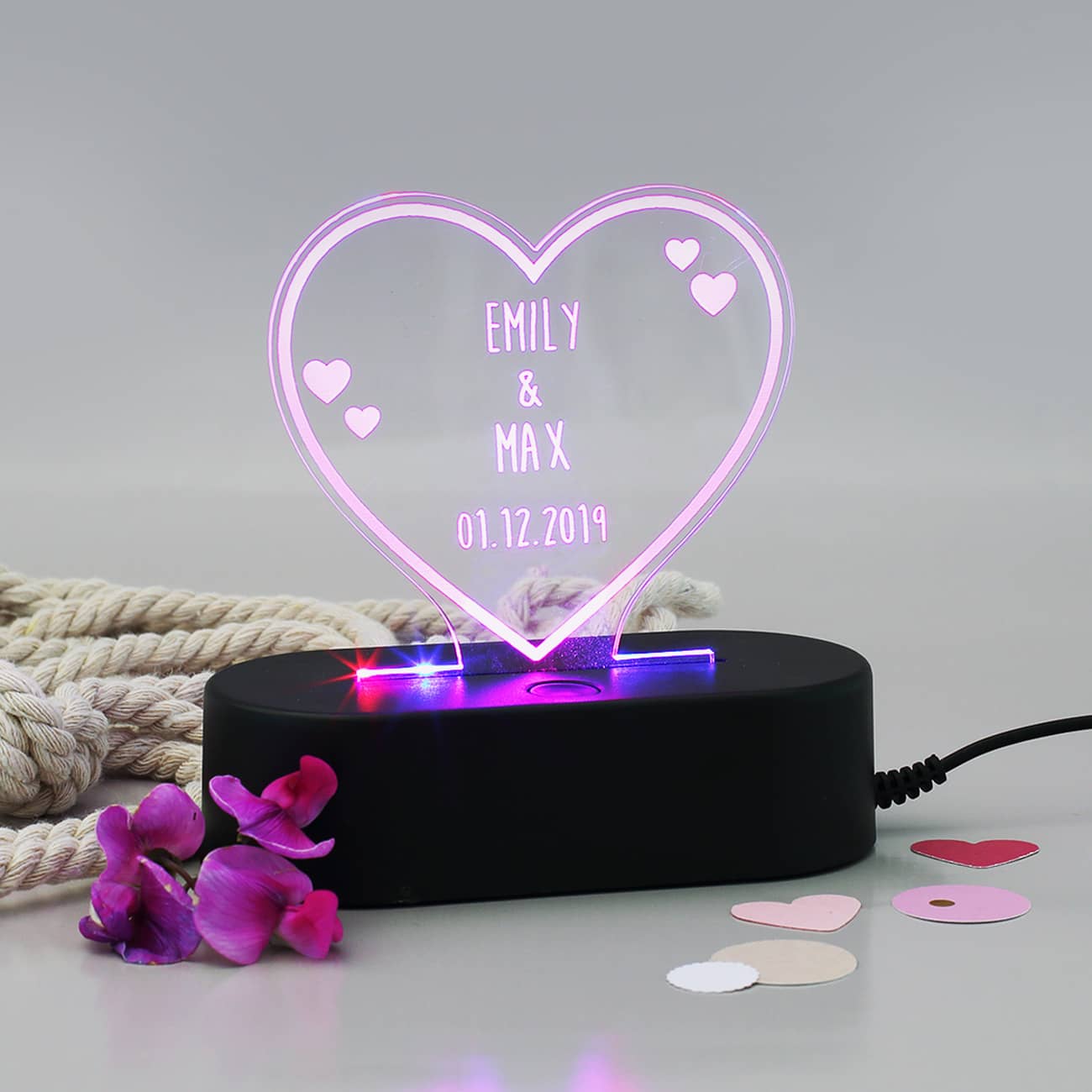 personalisiert mit Namen und Datum