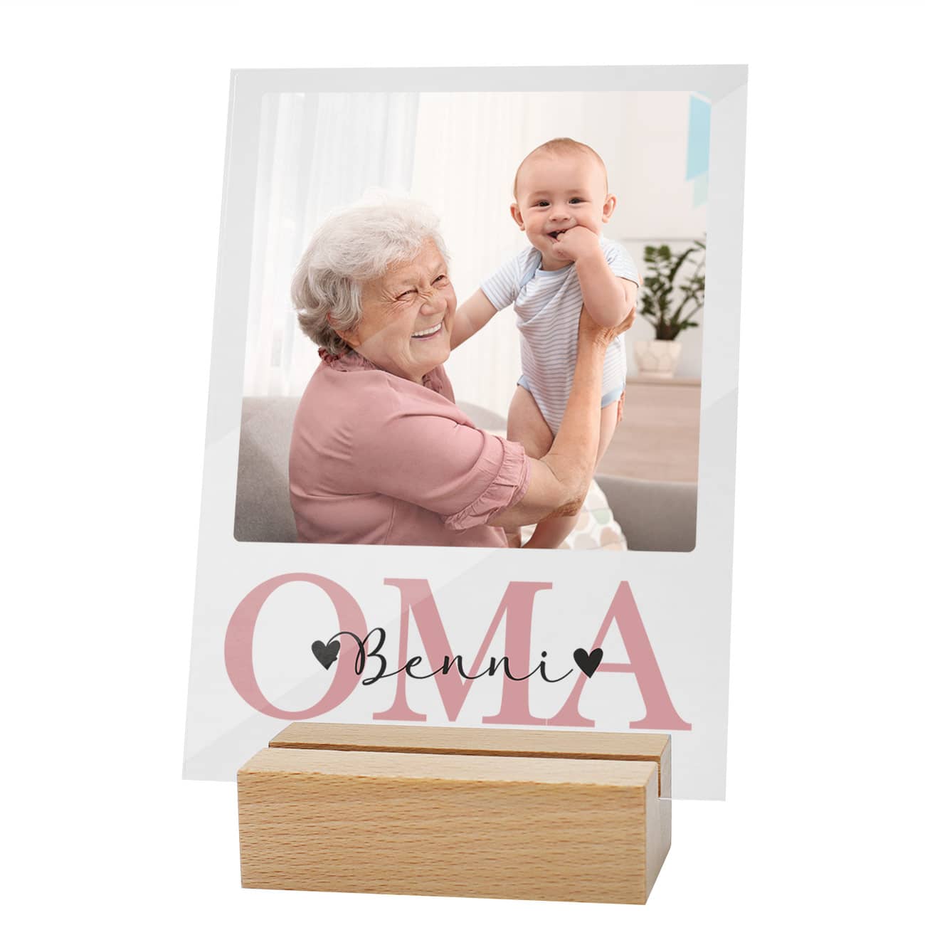 Einmaliger Fotoaufdruck für Oma