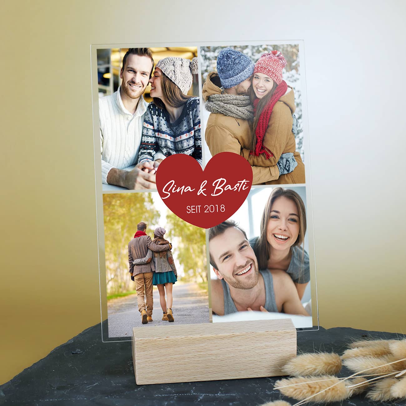 Acrylfoto mit 4 Bildern bedruckt