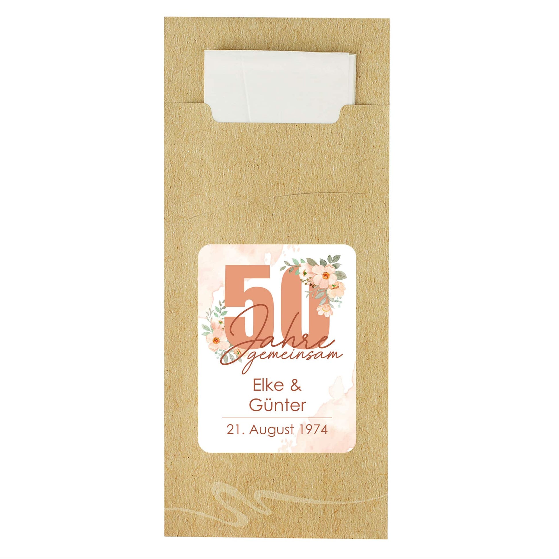 Besteckaufbewahrung auf neutralem Hintergrund mit Personalisierung