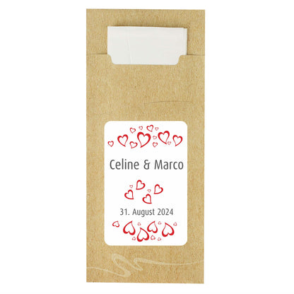 Herzchen Besteckaufbewahrung auf neutralem Hintergrund