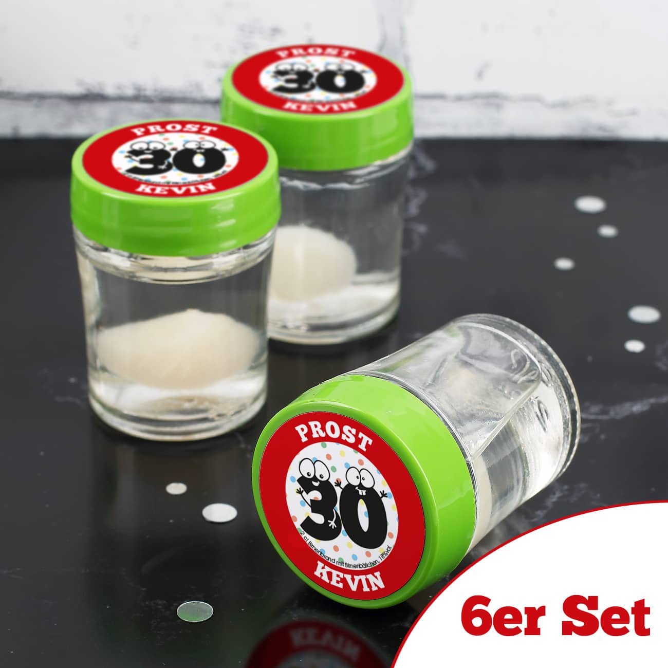 Persönlicher Schnaps zum 30. Geburtstag