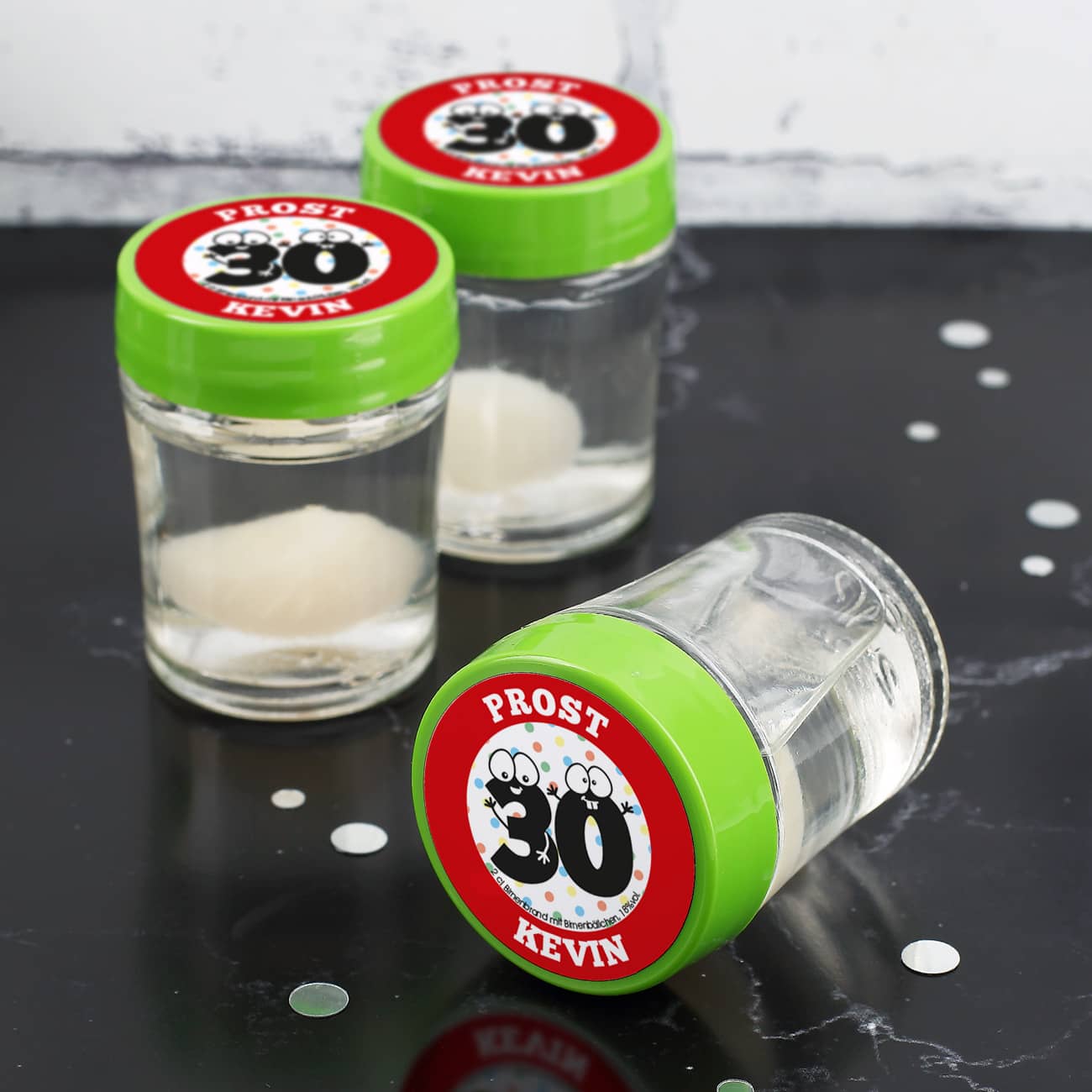 Persönlicher Schnaps zum 30. Geburtstag