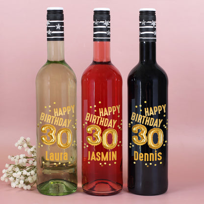 Alle drei Weinvarianten nebeneinander – Geburtstagsedition zum 30.