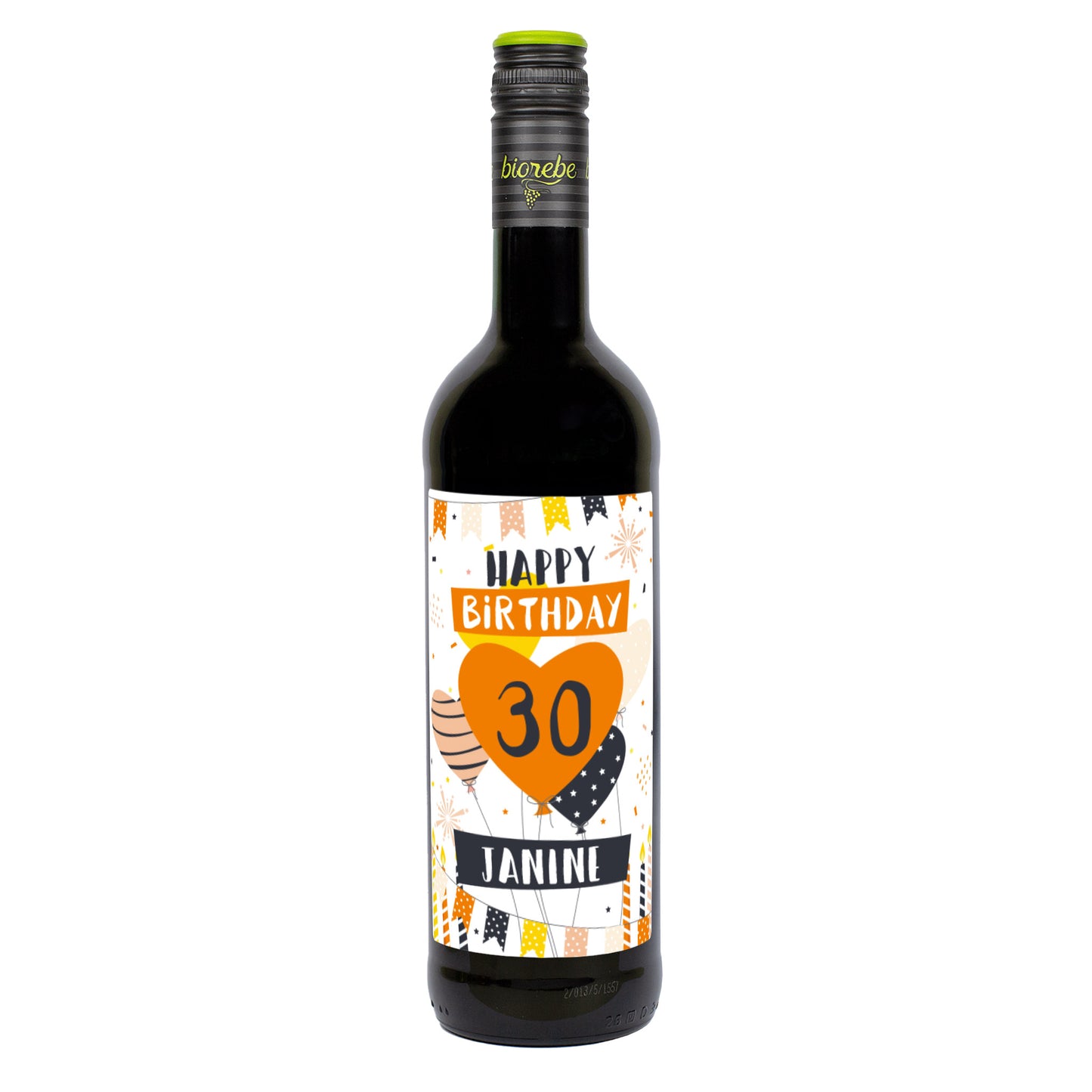 Biorebe Wein zum Geburtstag mit Name und Alter | Bienenfreundlich und Nachhaltig