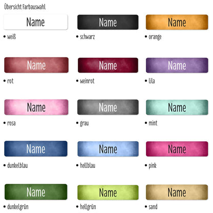 bunte Namensaufkleber für Kinder als Geschenk