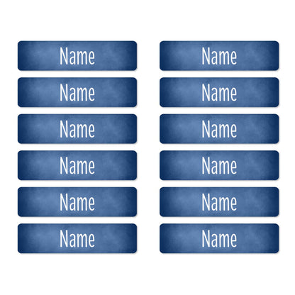 Namensaufkleber Dunkelblau