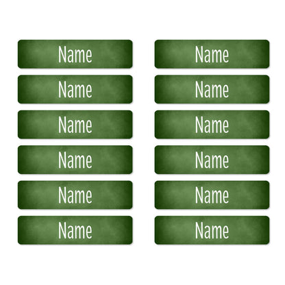 Namensaufkleber Dunkelgrün