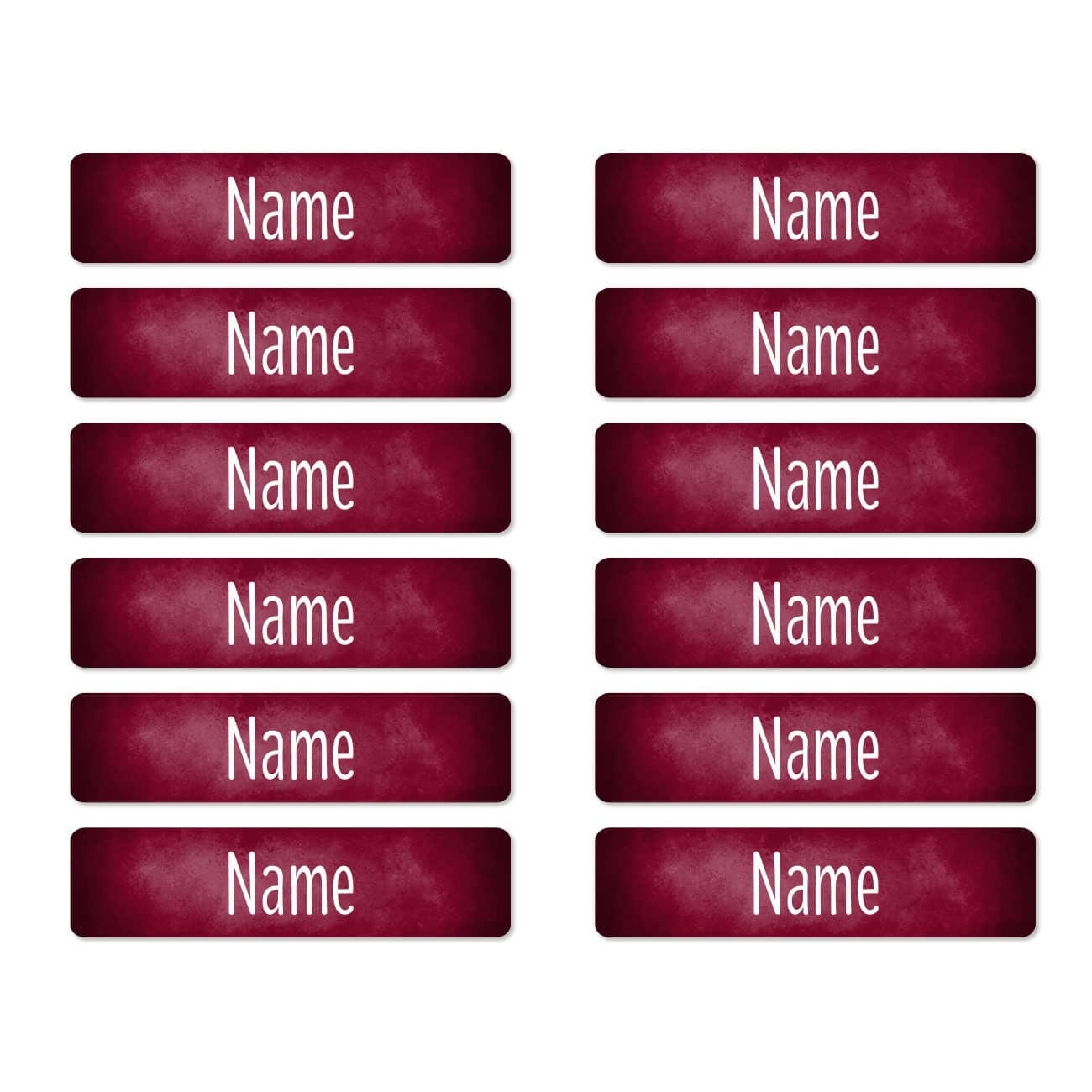 Namensaufkleber Weinrot