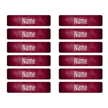 Namensaufkleber Weinrot