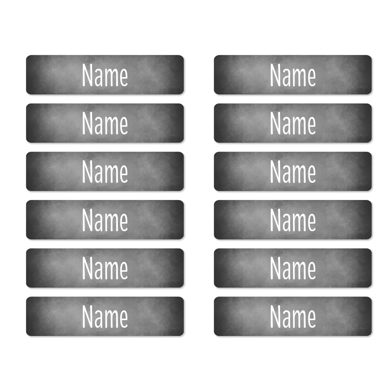 Namensaufkleber Grau
