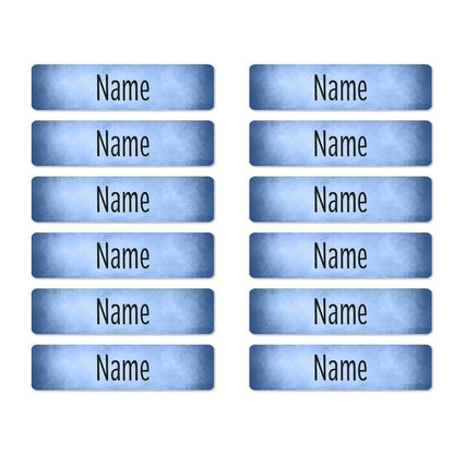 Namensaufkleber Hellblau
