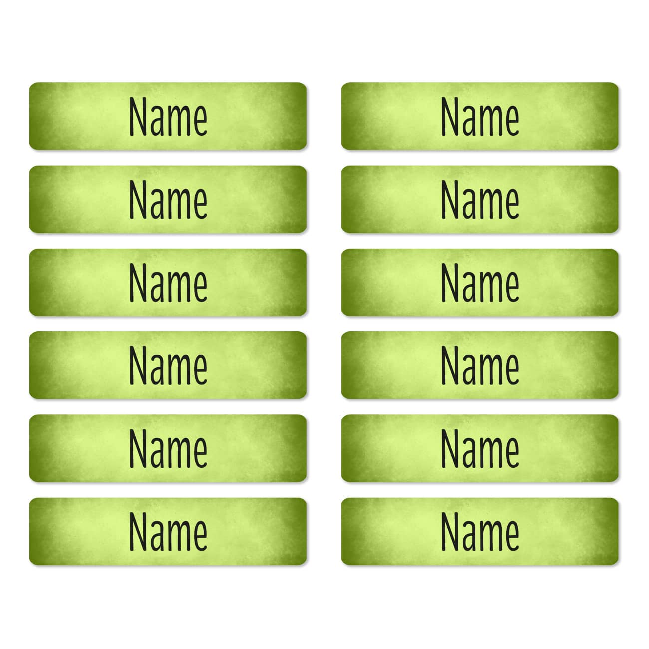 Namensaufkleber Hellgrün