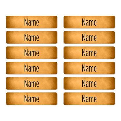 Namensaufkleber Orange