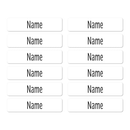 Namensaufkleber Weiss