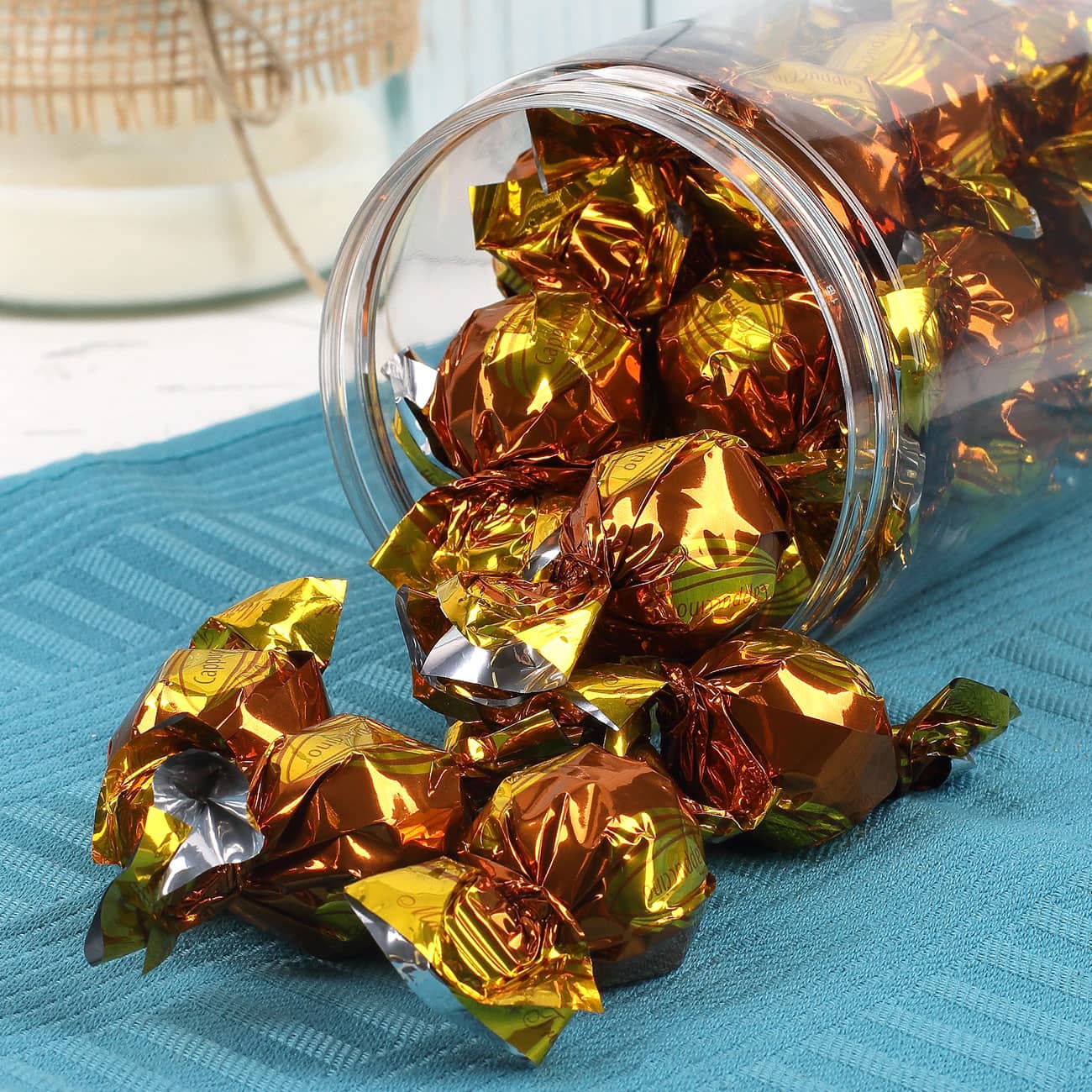 Pralinen einzeln verpackt.