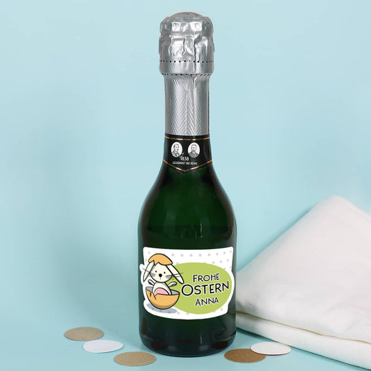 Sekt mit Osterhase zu Ostern