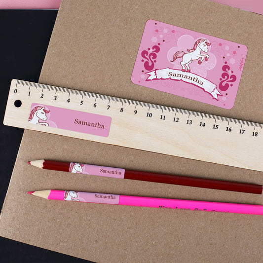 Aufkleber Pony mit Wunschnamen