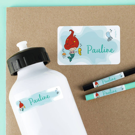 Aufkleber-Set mit kleiner Meerjungfrau