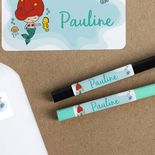 Aufkleber-Set mit kleiner Meerjungfrau