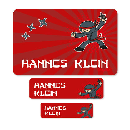 Schulaufkleber- Set mit Nina - Motiv und Name 