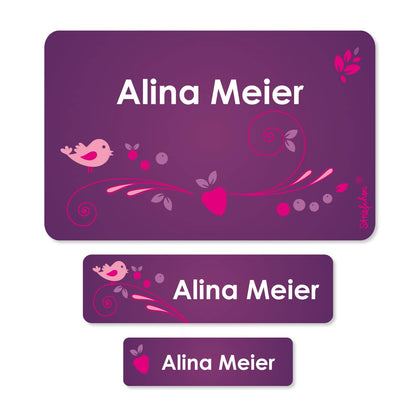 Schulaufkleber in 3 Größen mit Name 