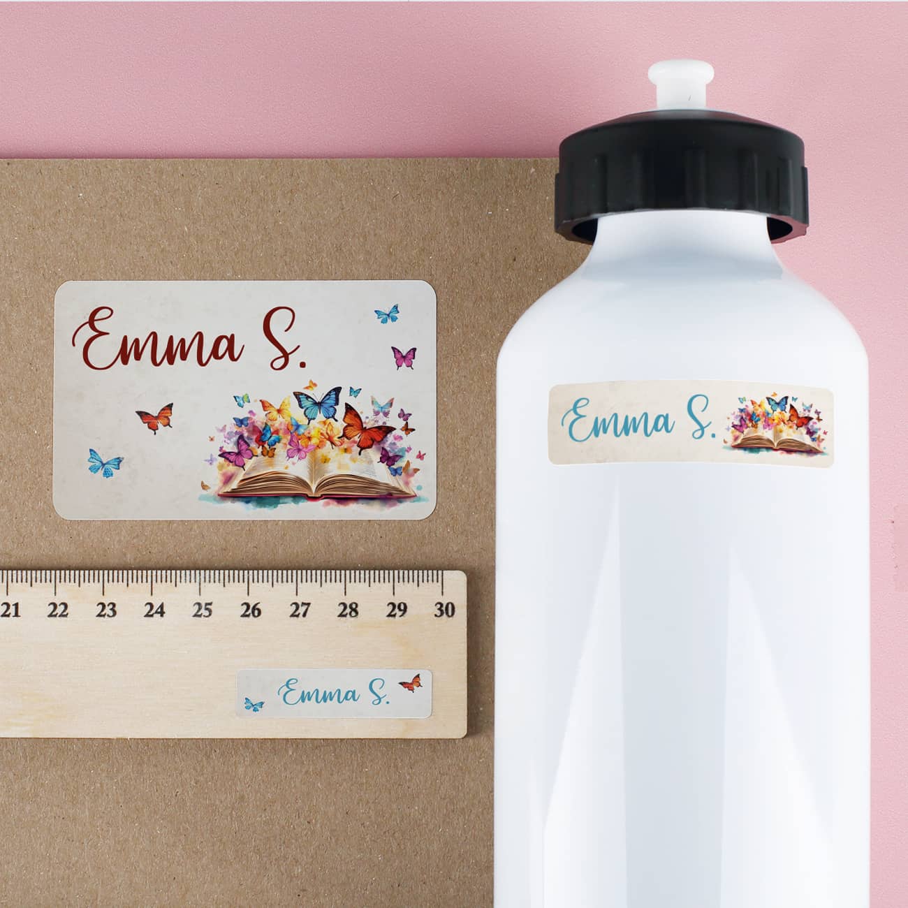 Zum beschriften von Schulheften, Flaschen usw.