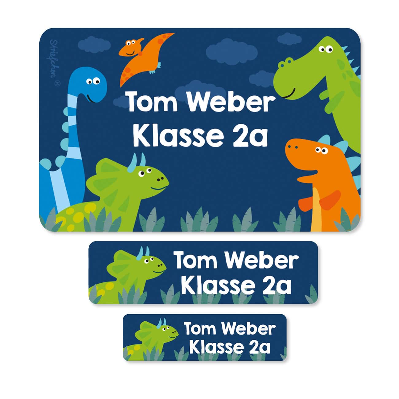 Namensetiketten Dinosaurier Name