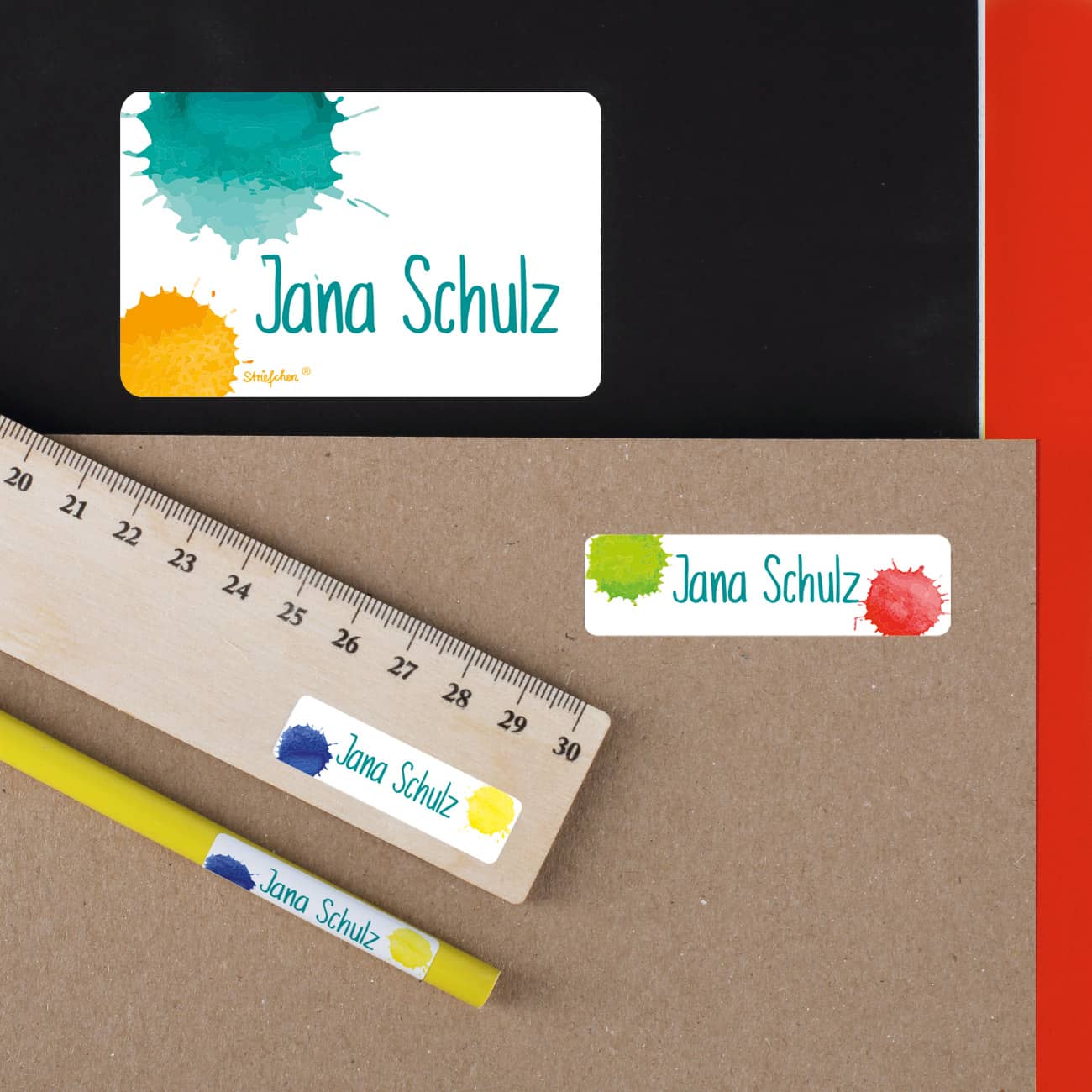 Namensaufkleber für Botdosen, Stifte und vieles mehr