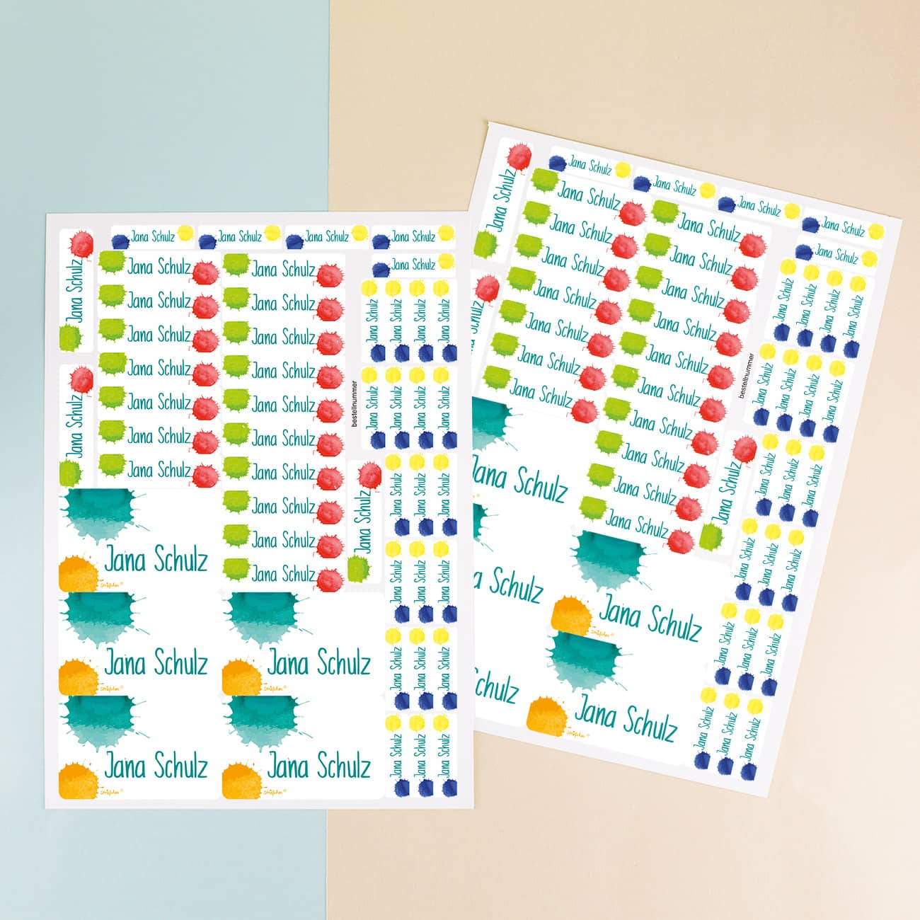 Namensaufkleber für Botdosen, Stifte und vieles mehr