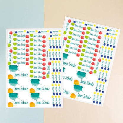 Namensaufkleber für Botdosen, Stifte und vieles mehr