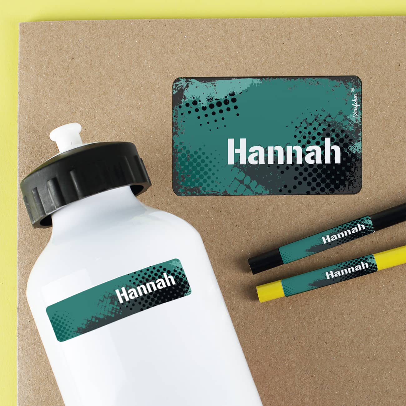 Namensaufkleber für die Schule oder Studium