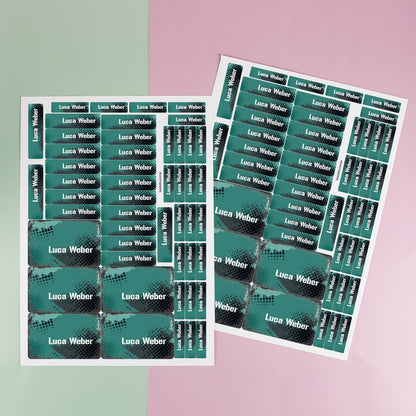Namensaufkleber für die Schule oder Studium