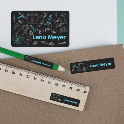 Namensaufkleber für kleine und große WissenschaftlerNamensaufkleber für kleine und große Wissenschaftler