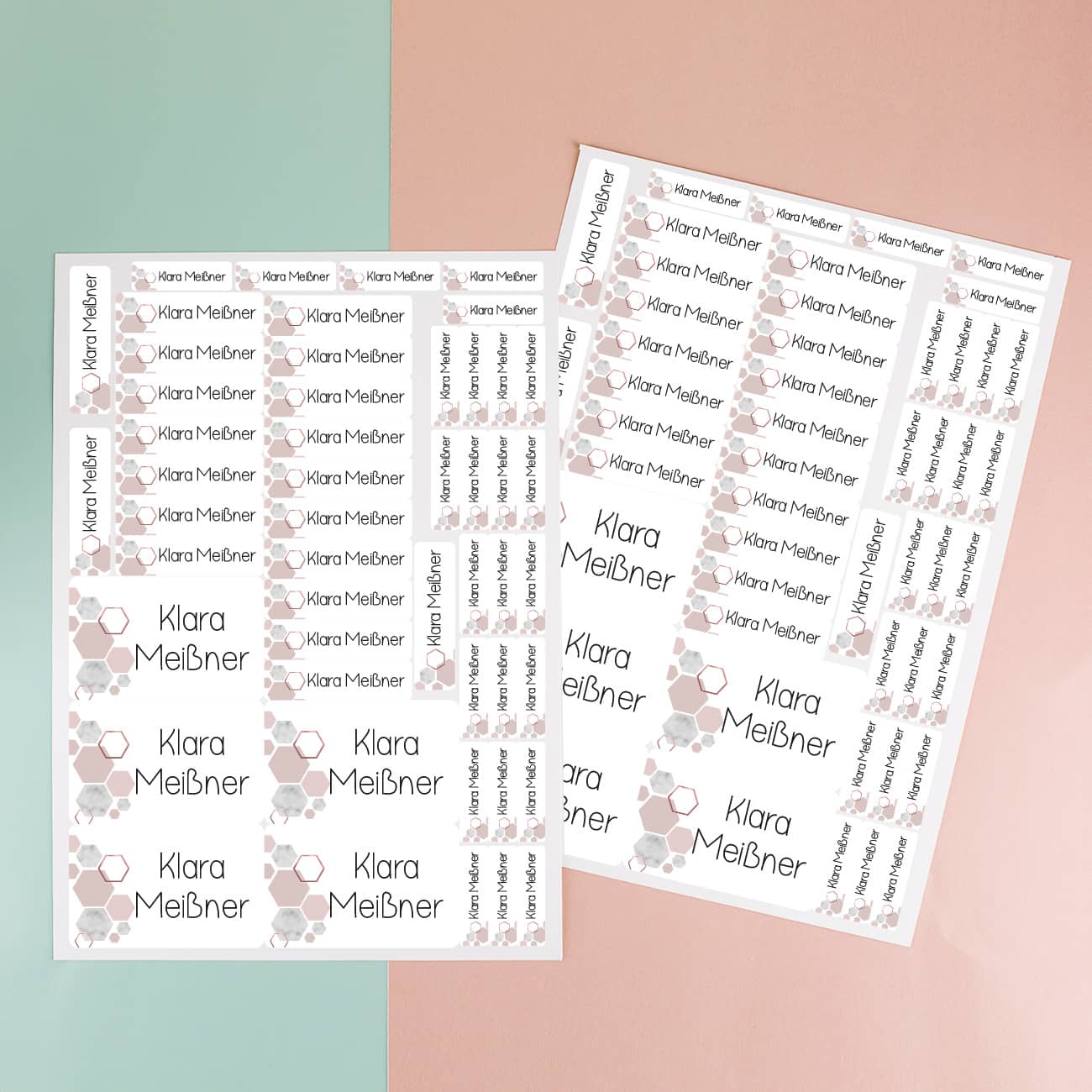 100 Schulaufkleber für Teenager mit geometrischen Formen